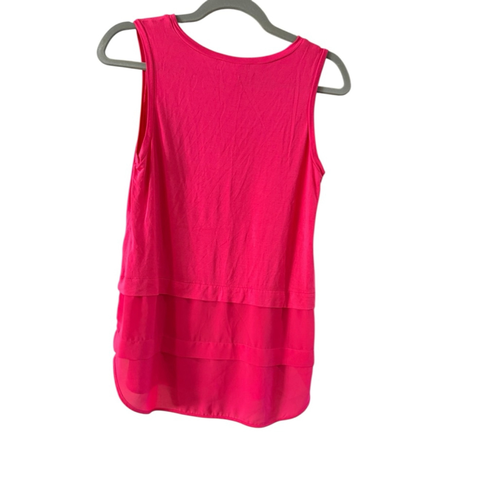 Women's Michael Kors Pink Layered Tank Top M - Picture 3 of 9